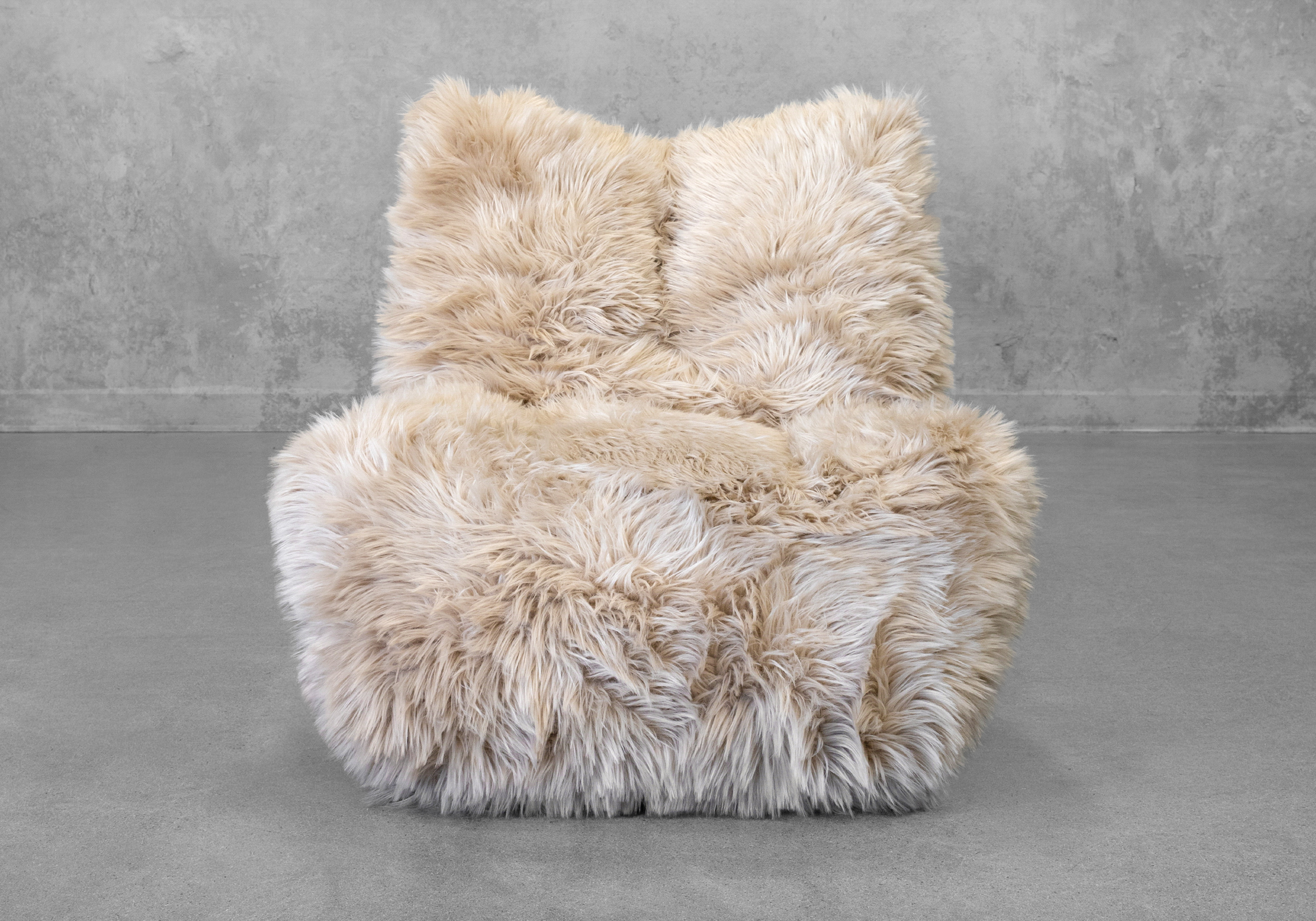 Shetland Faux Fur Accent Chair - Front