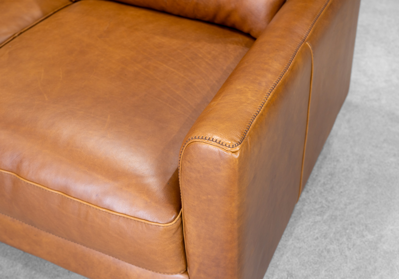 Sicily Leather Sofa - Close Up - 2