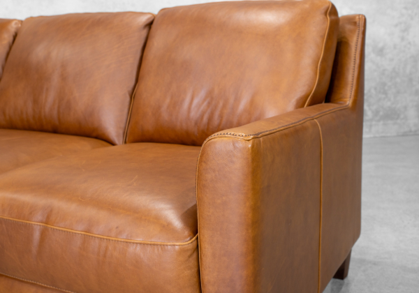 Sicily Leather Sofa - Close Up