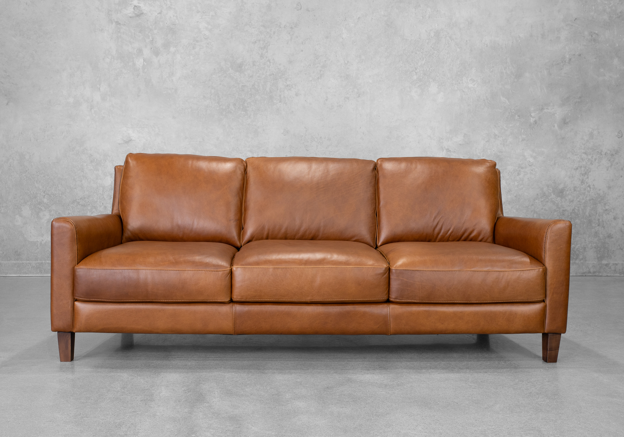 Sicily Leather Sofa - Front