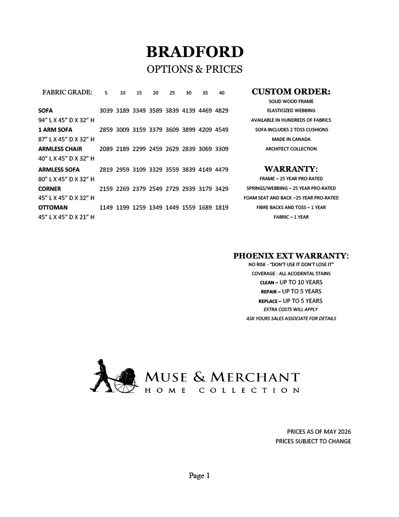 Bradford Collection Prices Bradford Collection Prices