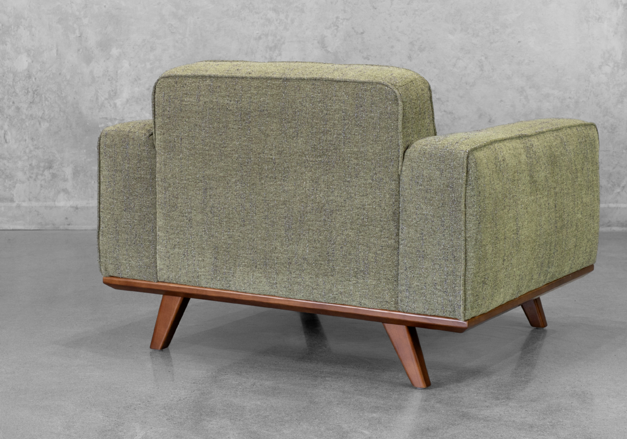 Dalkin Fabric Chair in Green - Back