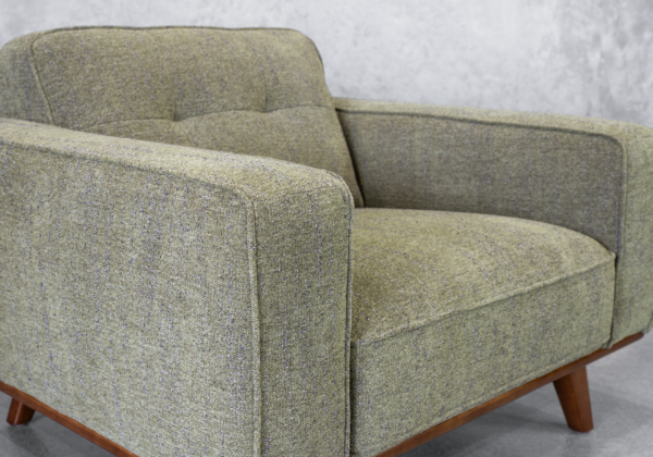 Dalkin Fabric Chair in Green - Close Up