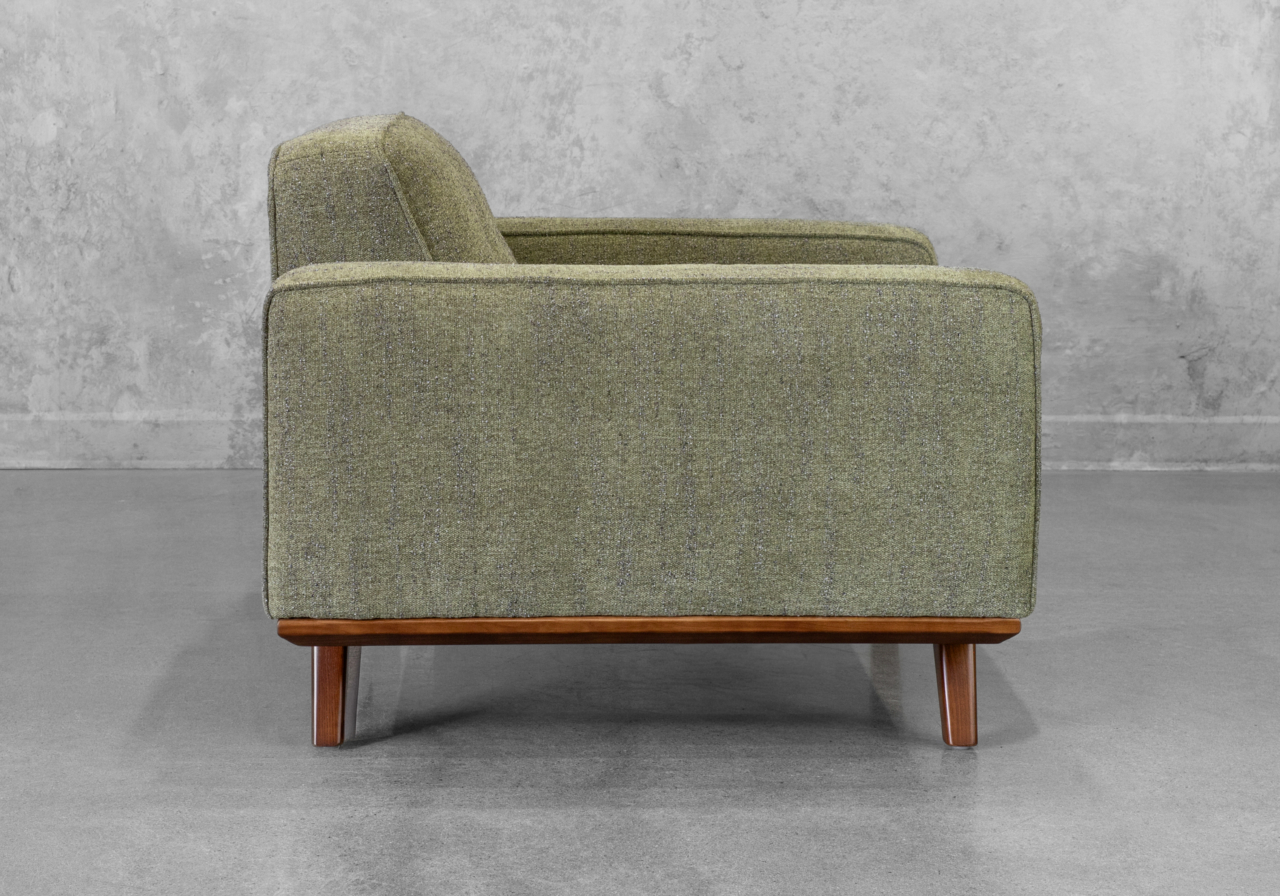 Dalkin Fabric Chair in Green - Side