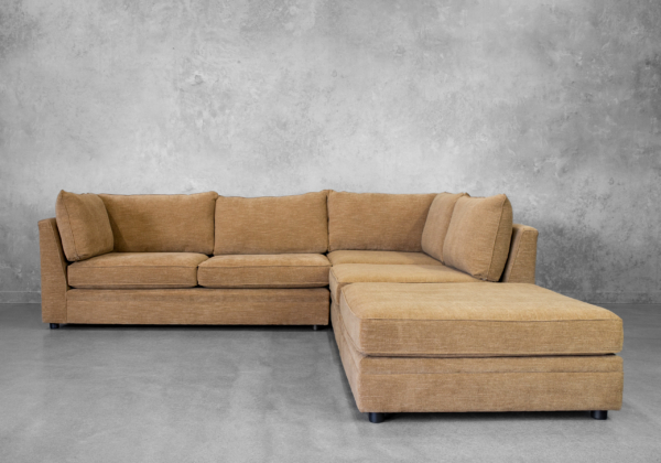 JayJay Fabric Sectional in Paso Hazelnut - Front