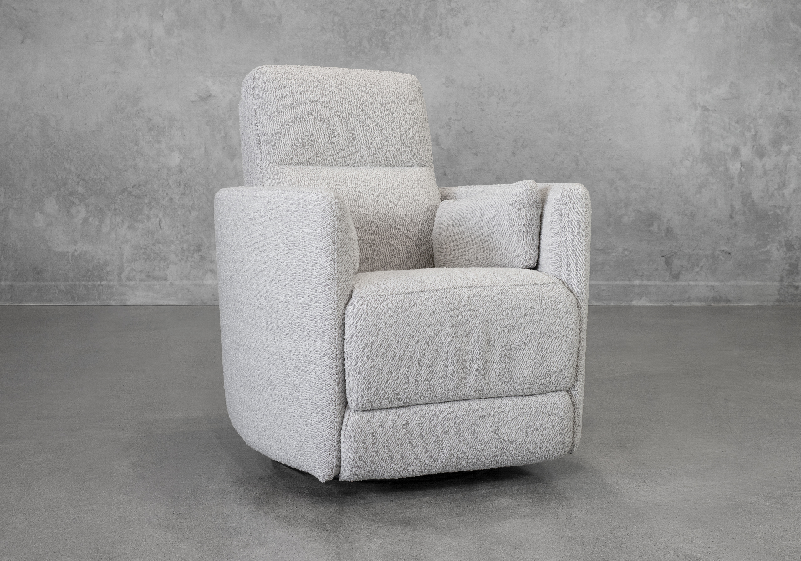 Jude Fabric Recliner in Beige - Angle