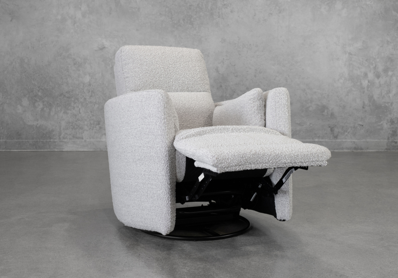 Jude Fabric Recliner in Beige - Recline