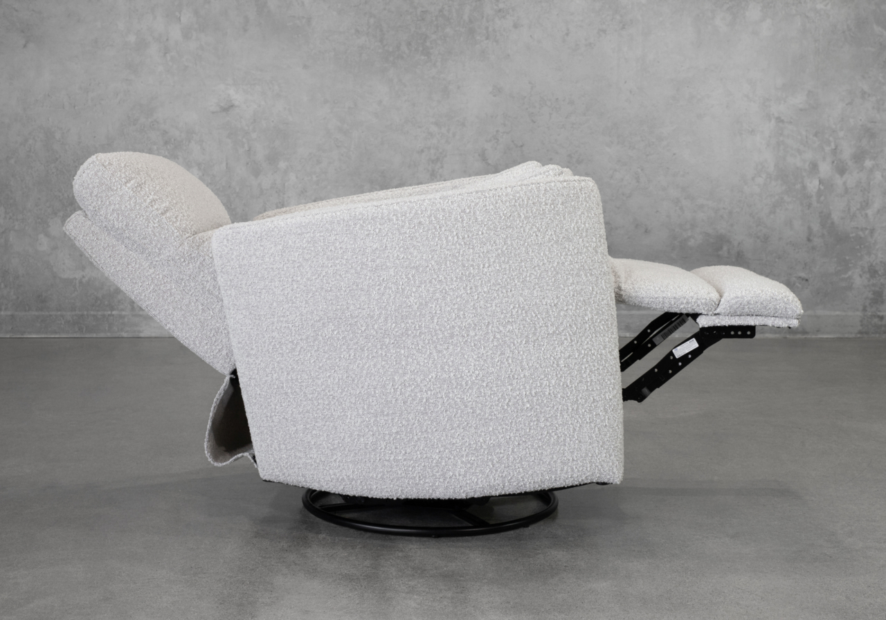 Jude Fabric Recliner in Beige - Side