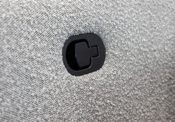 Jude Fabric Recliner in Smoke - Close Up