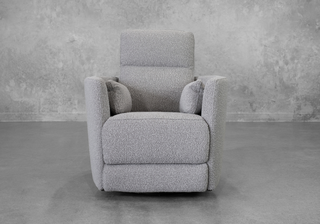Jude Fabric Recliner in Smoke - Front Jude Fabric Recliner in Smoke - Front