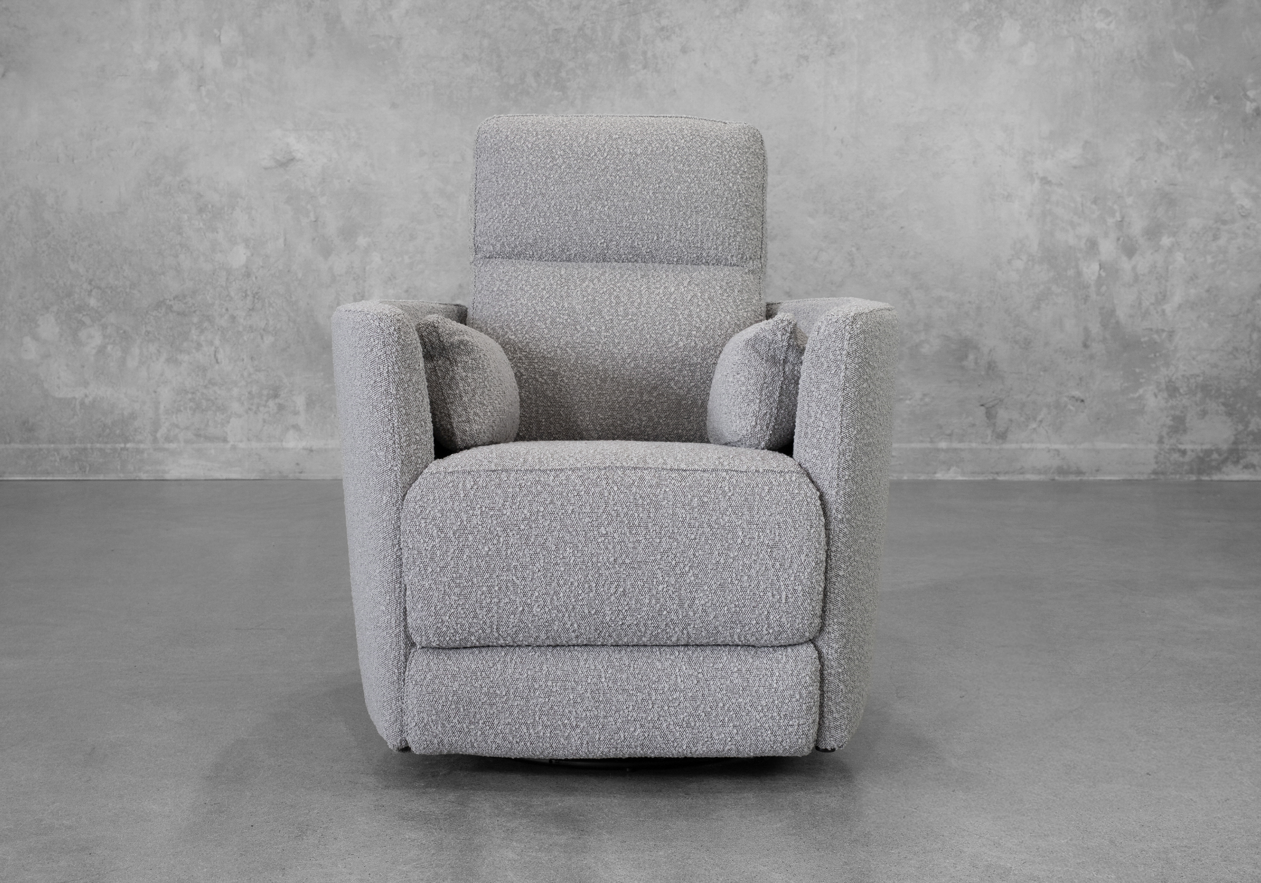 Jude Fabric Recliner in Smoke - Front