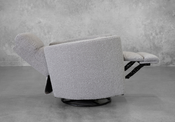 Jude Fabric Recliner in Smoke - Side