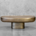 Nyla Brass Metal Coffee Table
