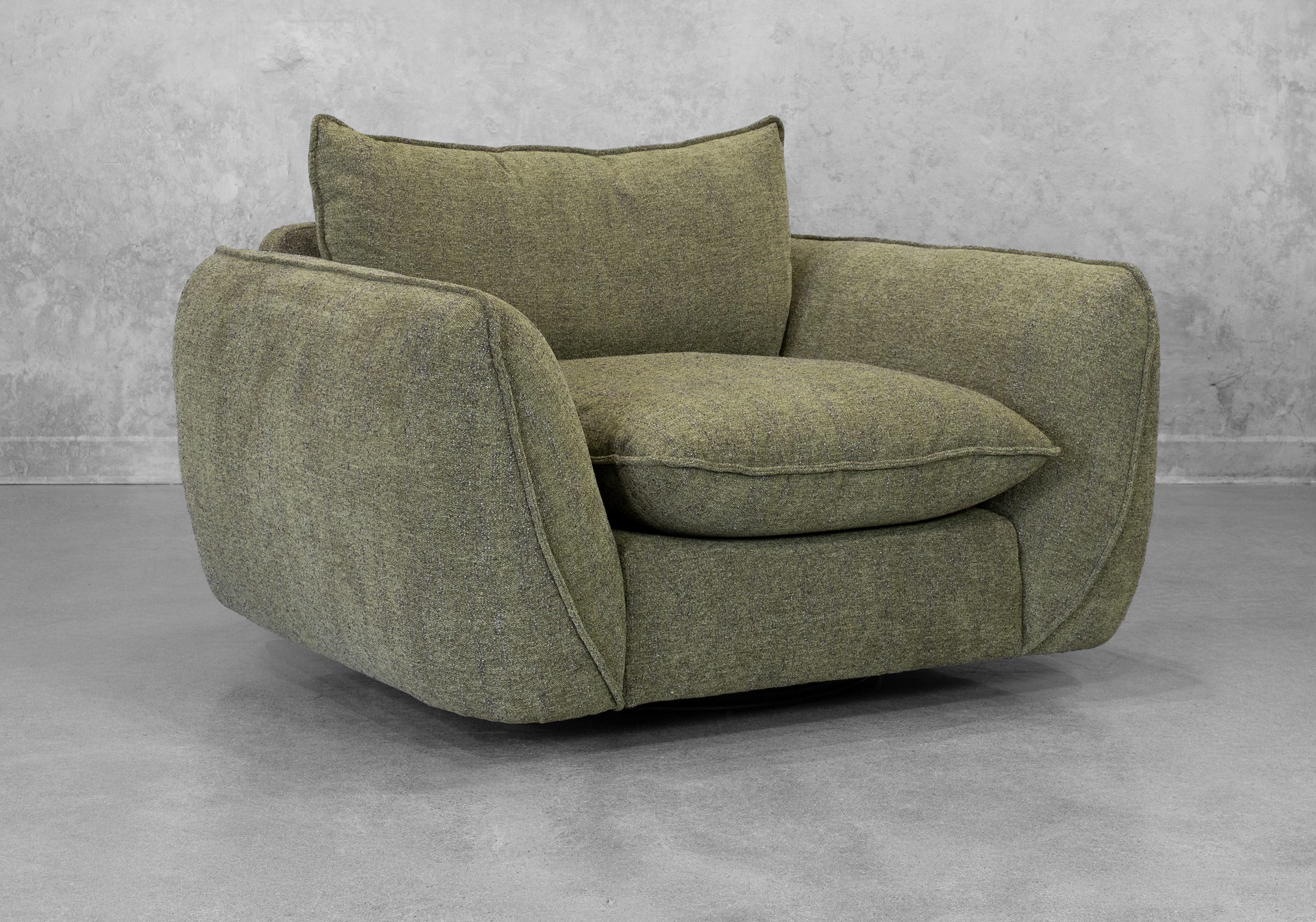 Archie Swivel Accent Chair in Forest - Angle