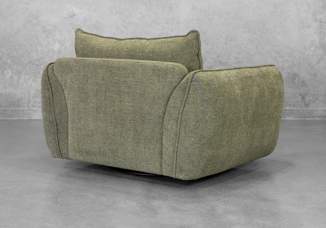 Archie Swivel Accent Chair in Forest - Back