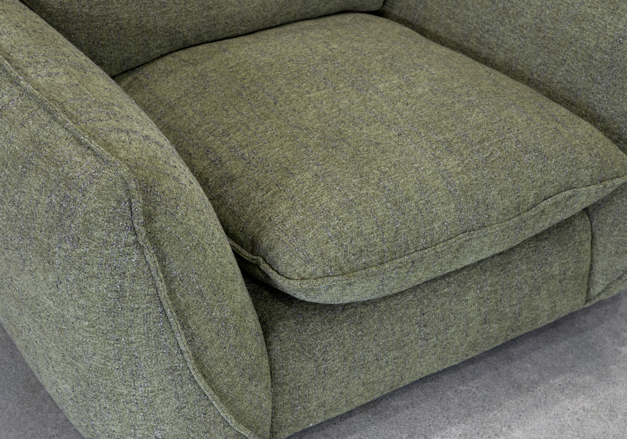 Archie Swivel Accent Chair in Forest - Close Up