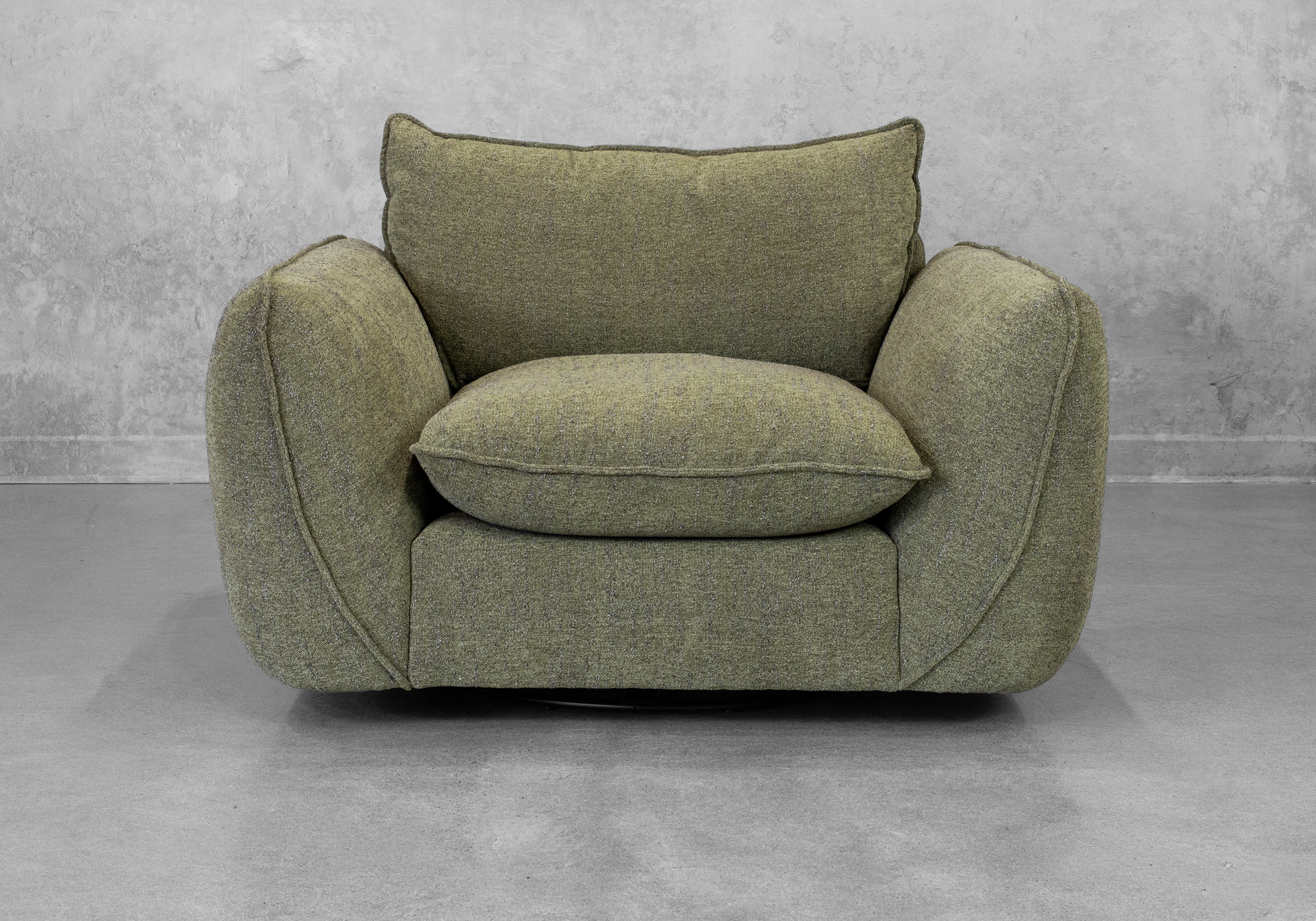 Archie Swivel Accent Chair in Forest - Front