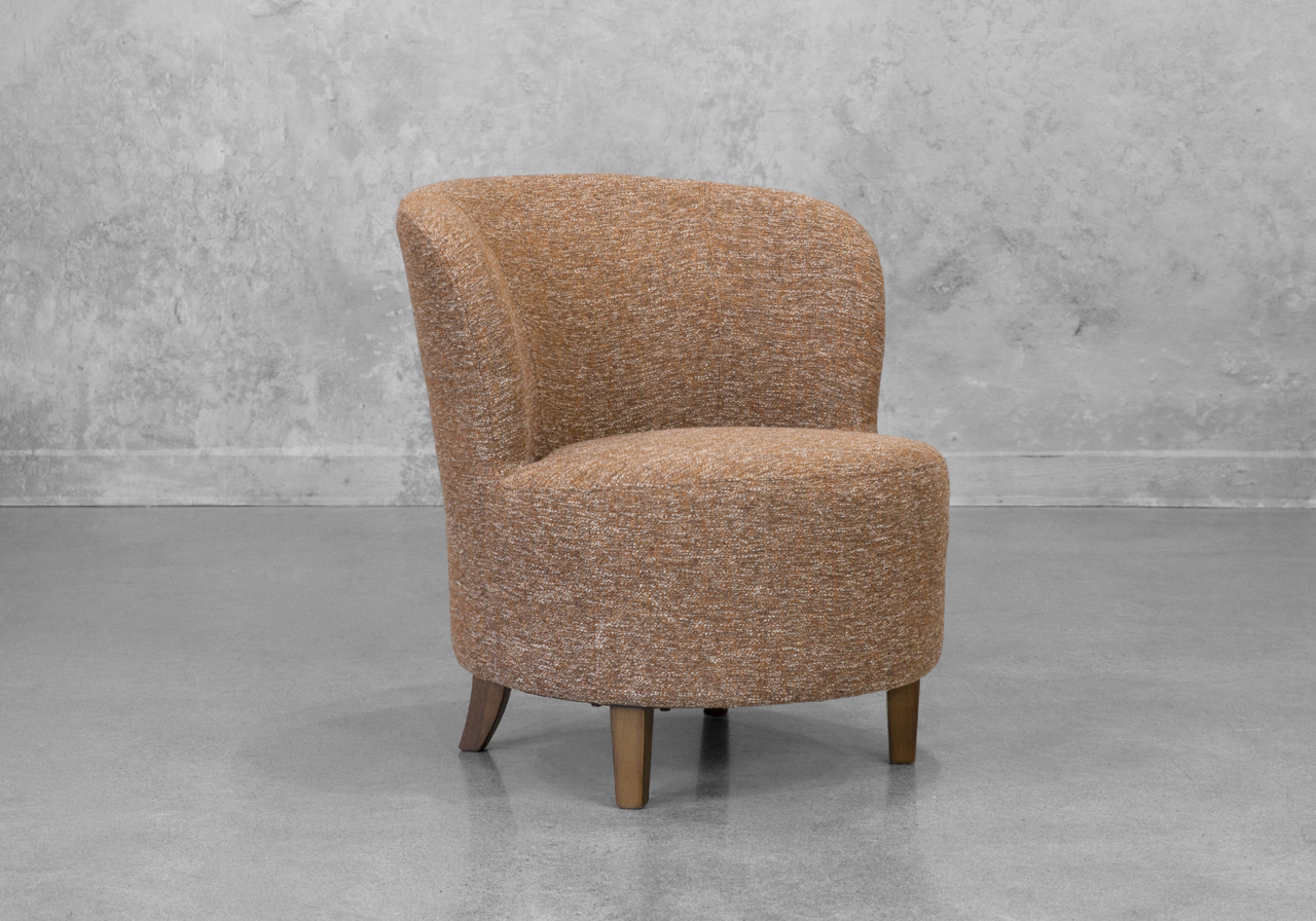 Coco Accent Chair in Brown - Angle