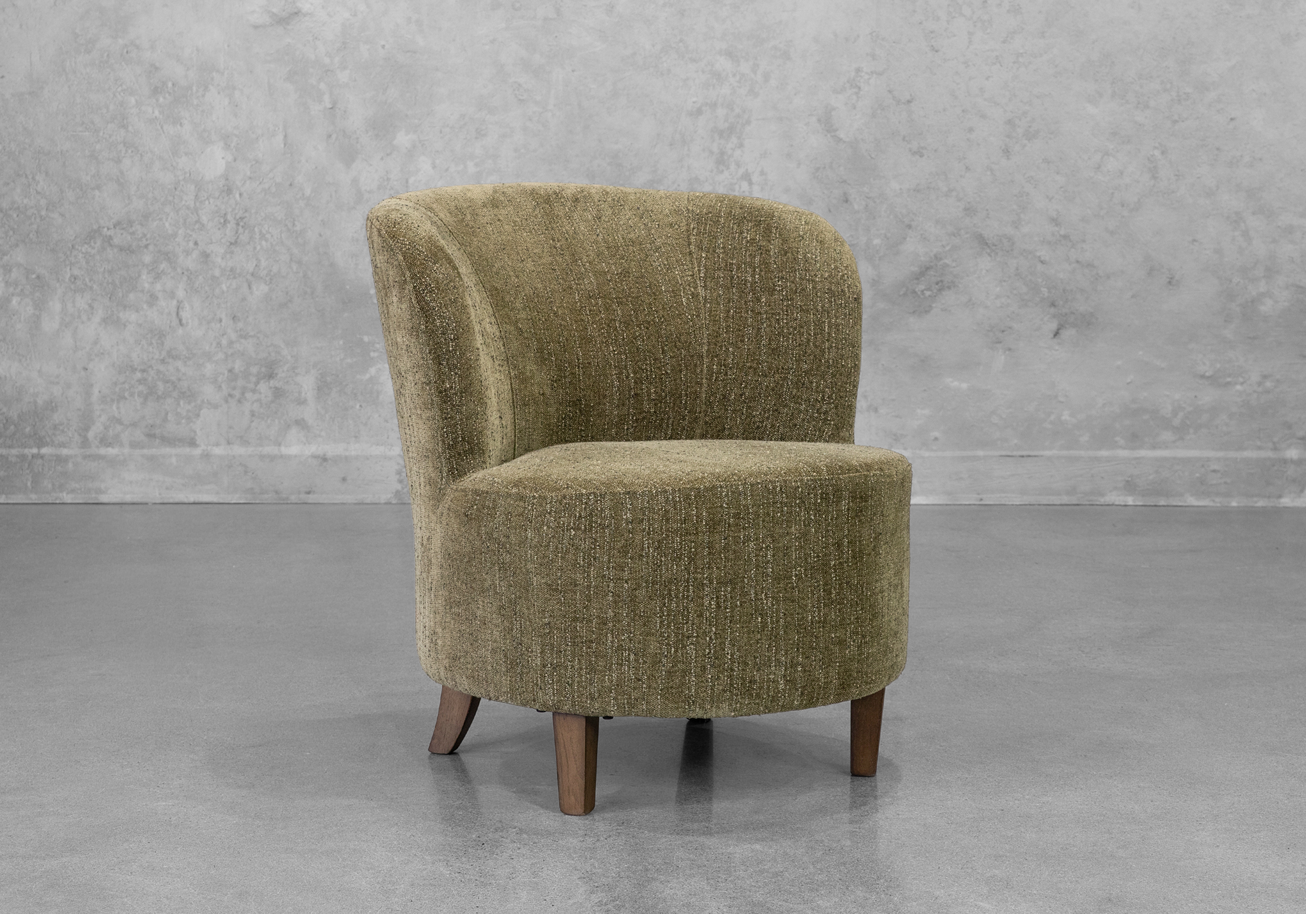 Coco Fabric Accent Chair in Green - Angle