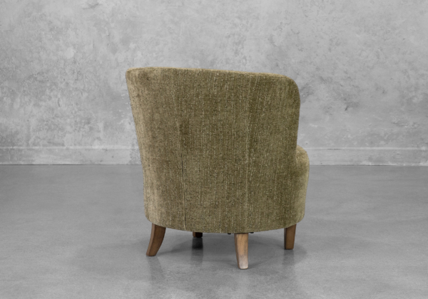 Coco Fabric Accent Chair in Green - Back