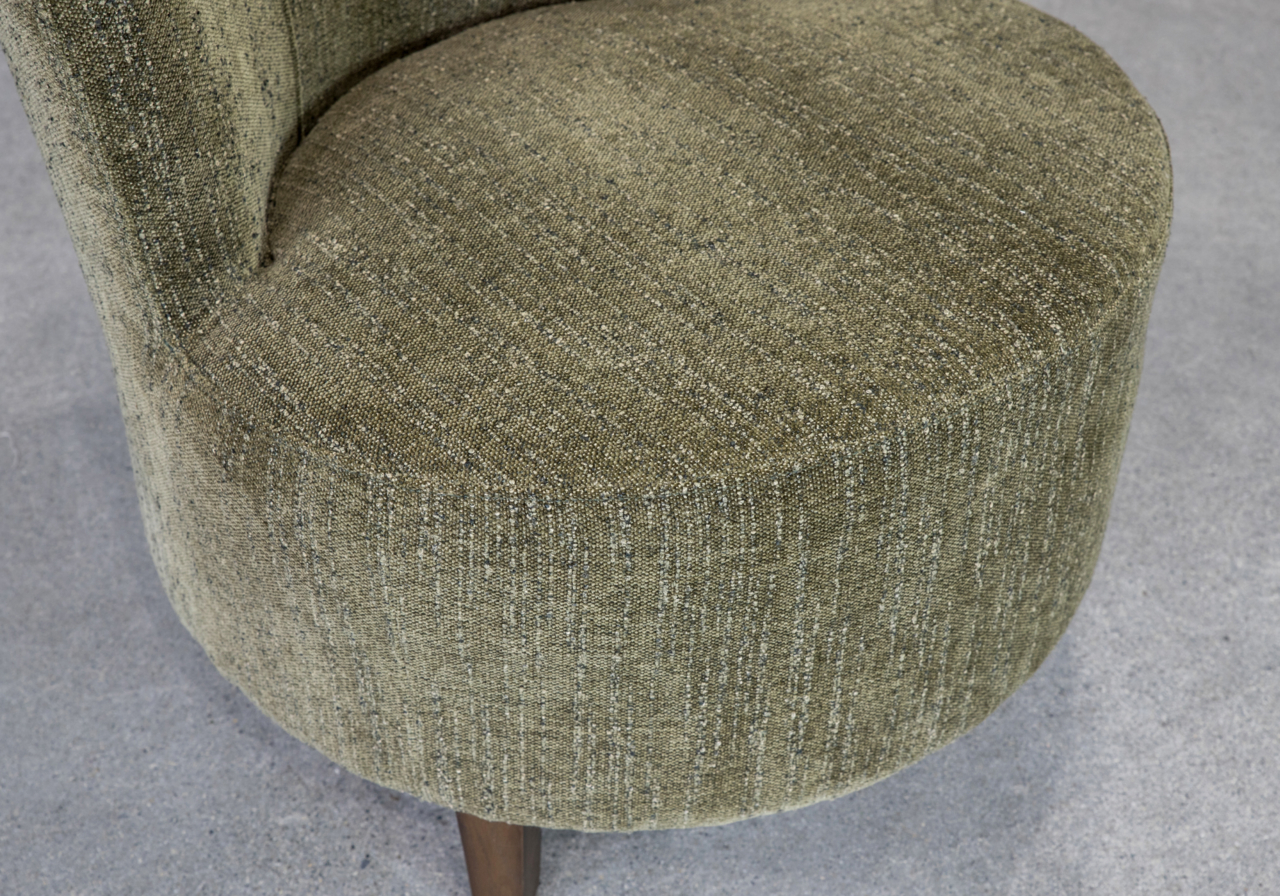Coco Fabric Accent Chair in Green - Close Up