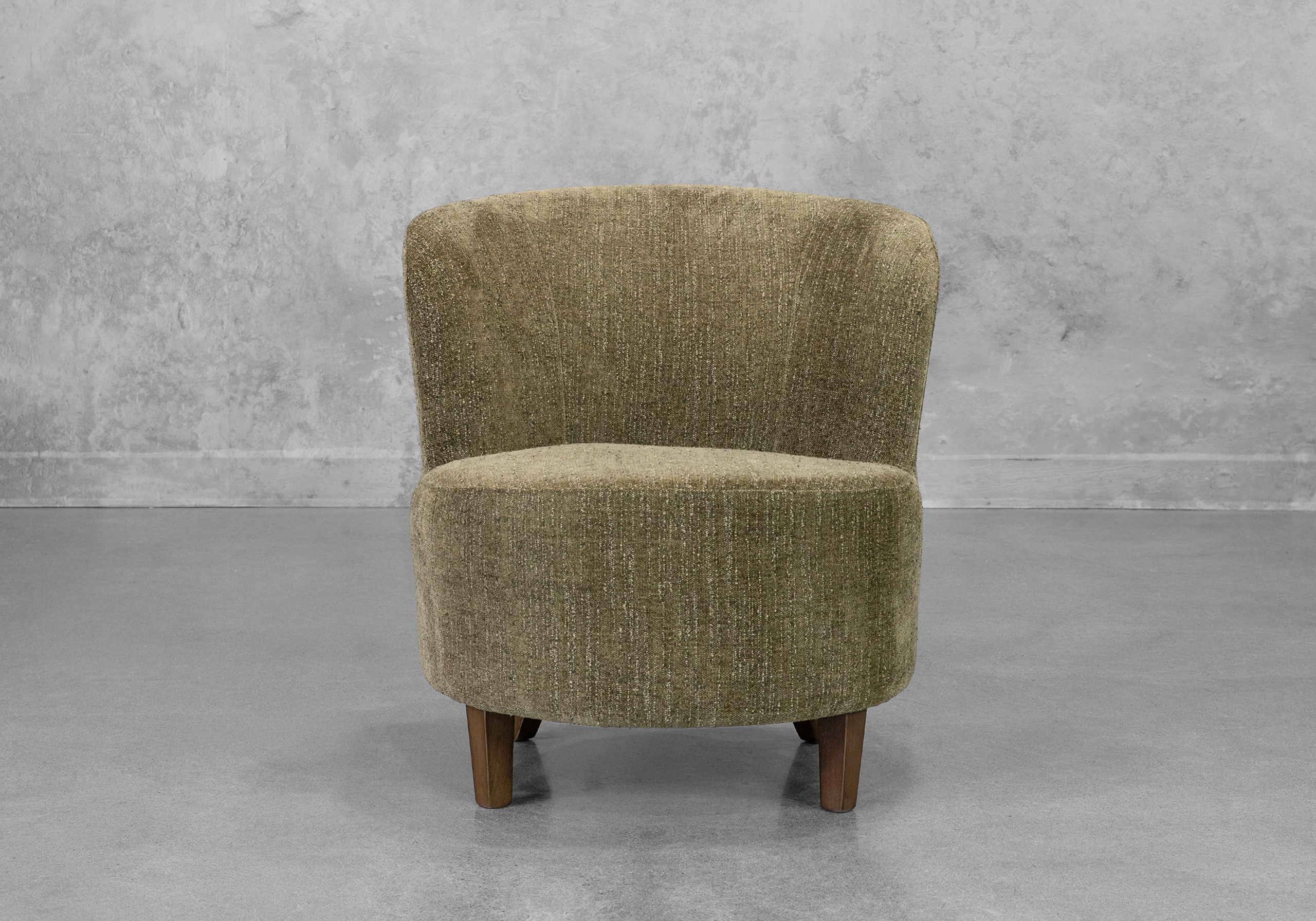 Coco Fabric Accent Chair in Green - Front