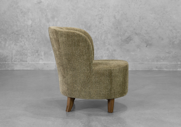 Coco Fabric Accent Chair in Green - Side