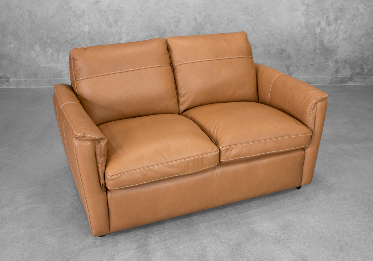 Ford Leather Loveseat in Oslo Antelope
