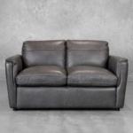 Ford Leather Loveseat in Tuscan Gun Metal