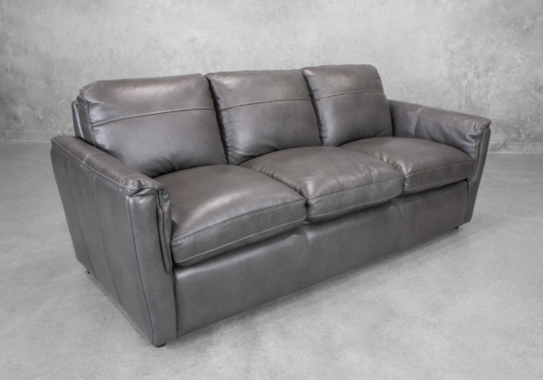 Ford Leather Sofa in Tuscan Gun Metal