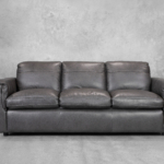 Ford Leather Sofa in Tuscan Gun Metal