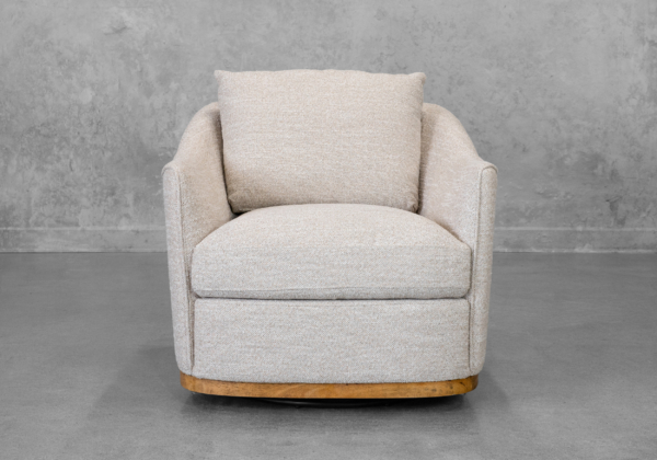 Jasper Swivel Chair in Sand - Front