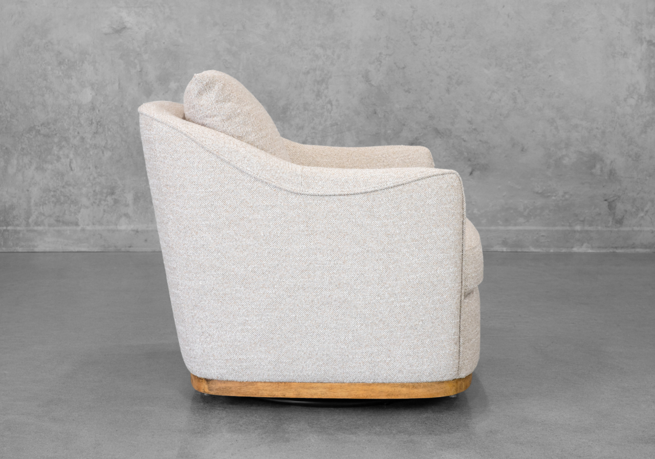 Jasper Swivel Chair in Sand - Side