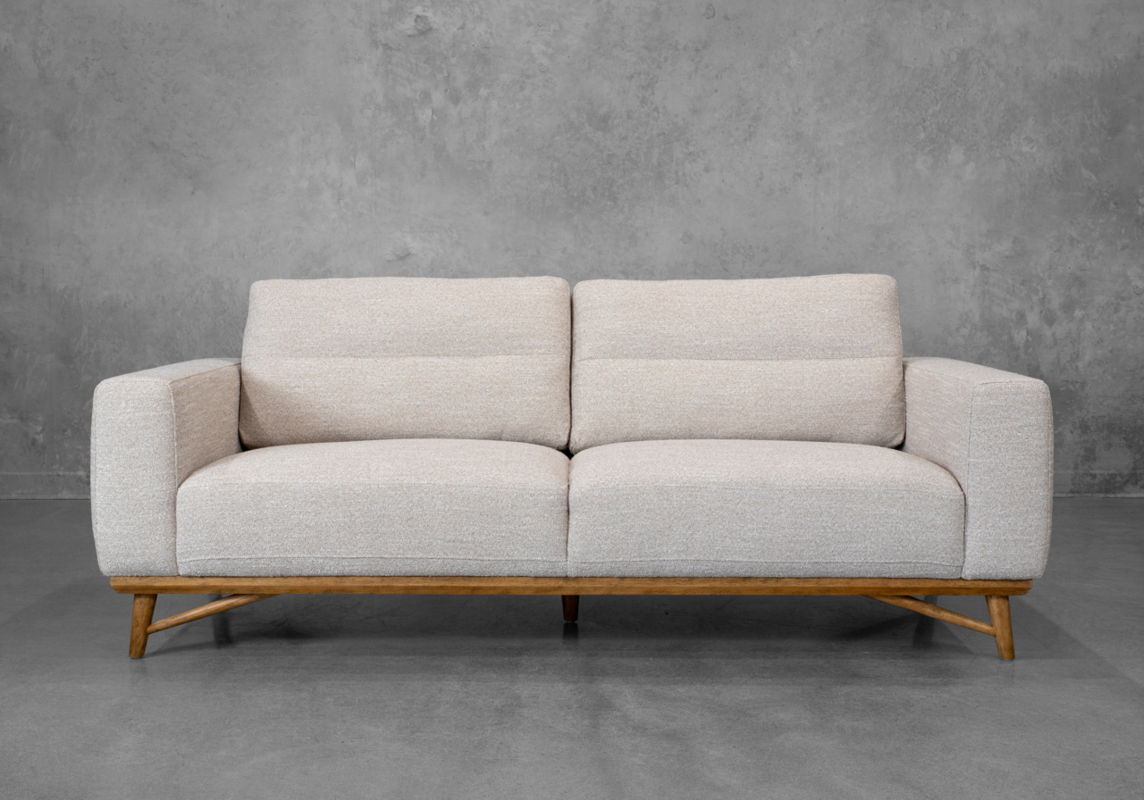 Kevin Fabric Sofa in Sand - Front Kevin Fabric Sofa in Sand - Front