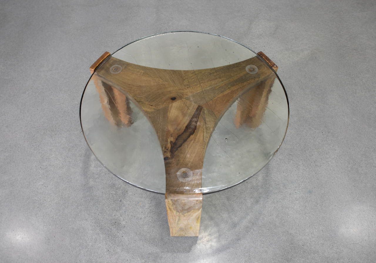Leryn Glass Coffee Table - Glass Table Top