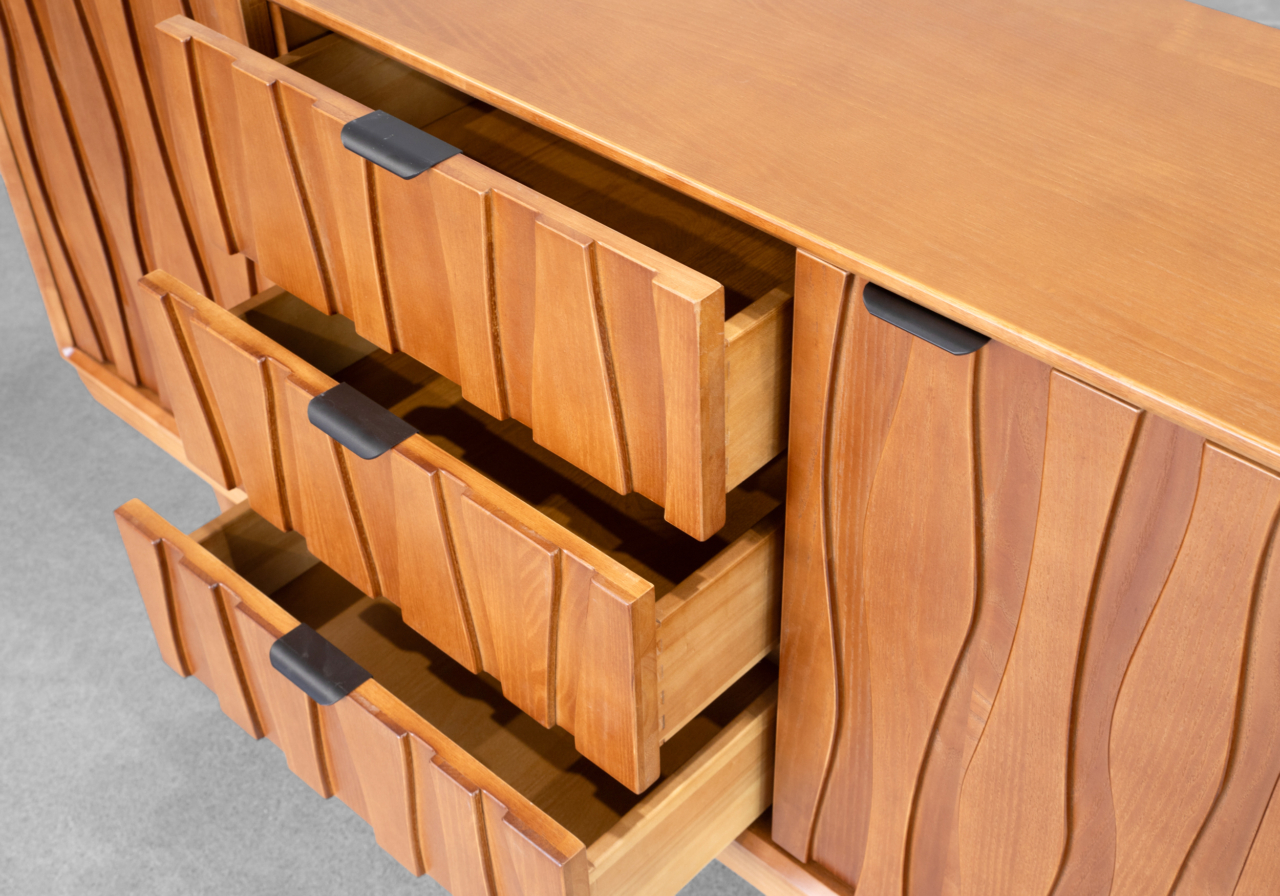 Meika Teak Wood Sideboard - Drawers