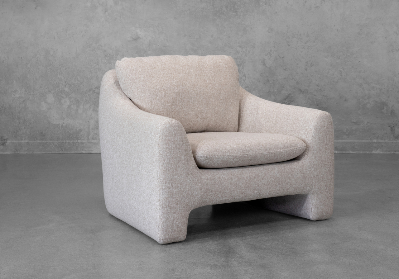 Mimi Fabric Accent Chair in Ginger - Angle