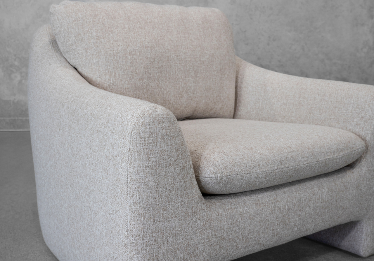 Mimi Fabric Accent Chair in Ginger - Close Up