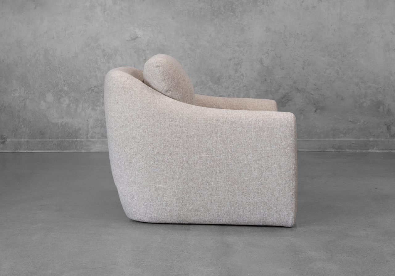 Mimi Fabric Accent Chair in Ginger - Side