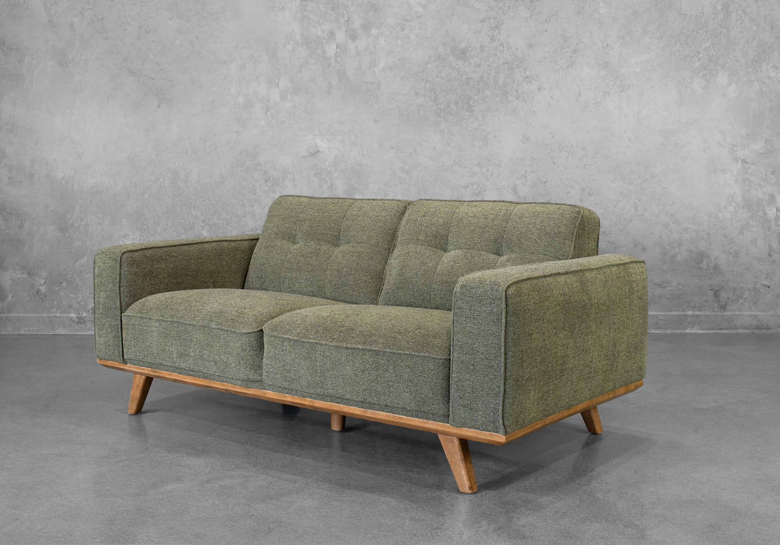 Dalkin Loveseat in Forest - Angle