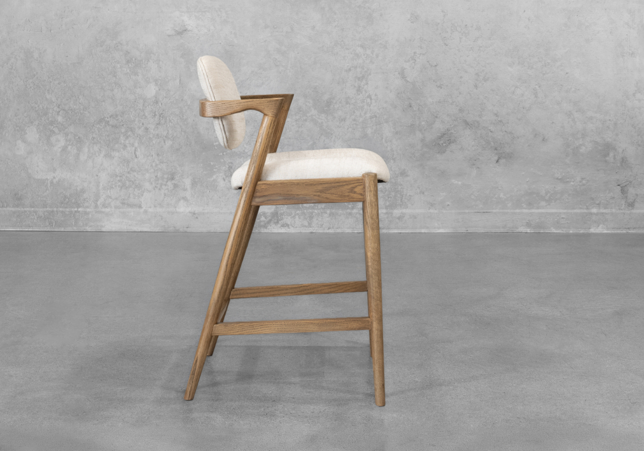 Evora Counter Stool in Wheat - Side