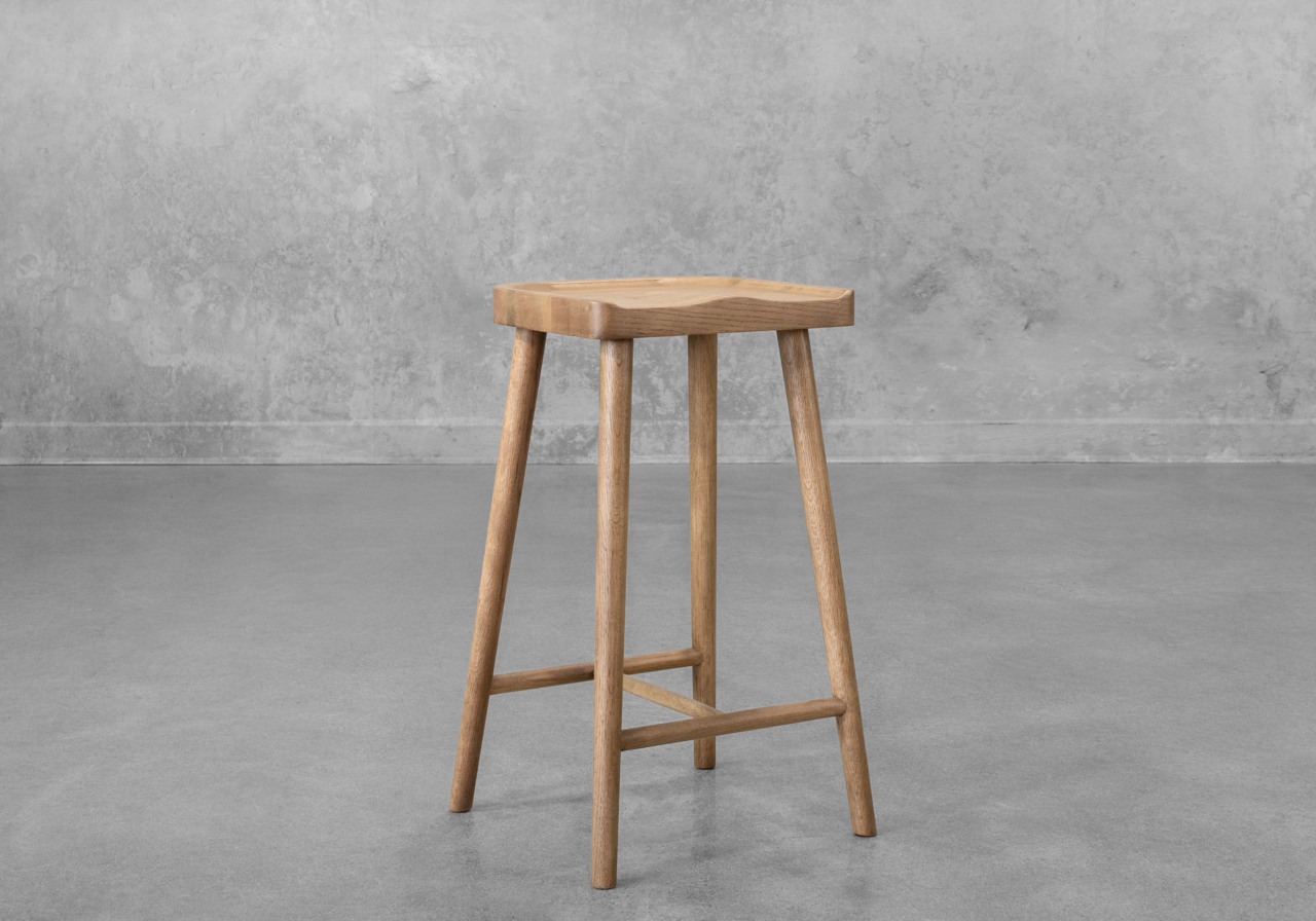 Dorma Wood Counter Stool - Angle