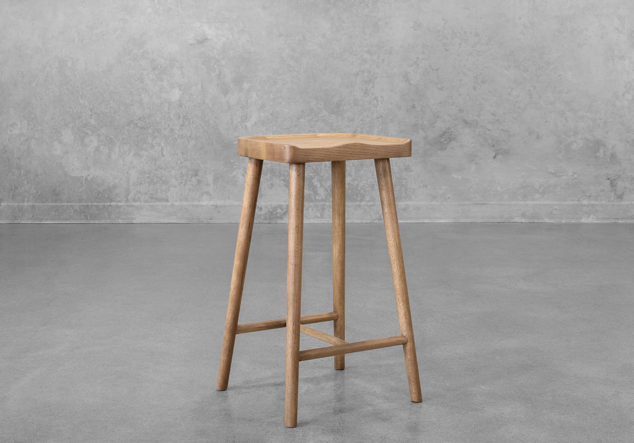 Dorma Wood Counter Stool - Angle