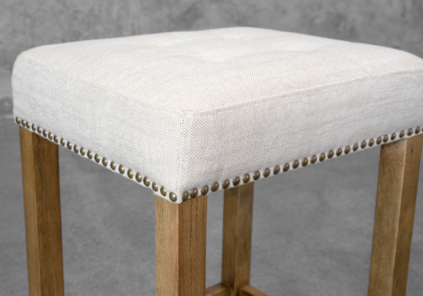 Perry Counter Stool in Cream - Close Up