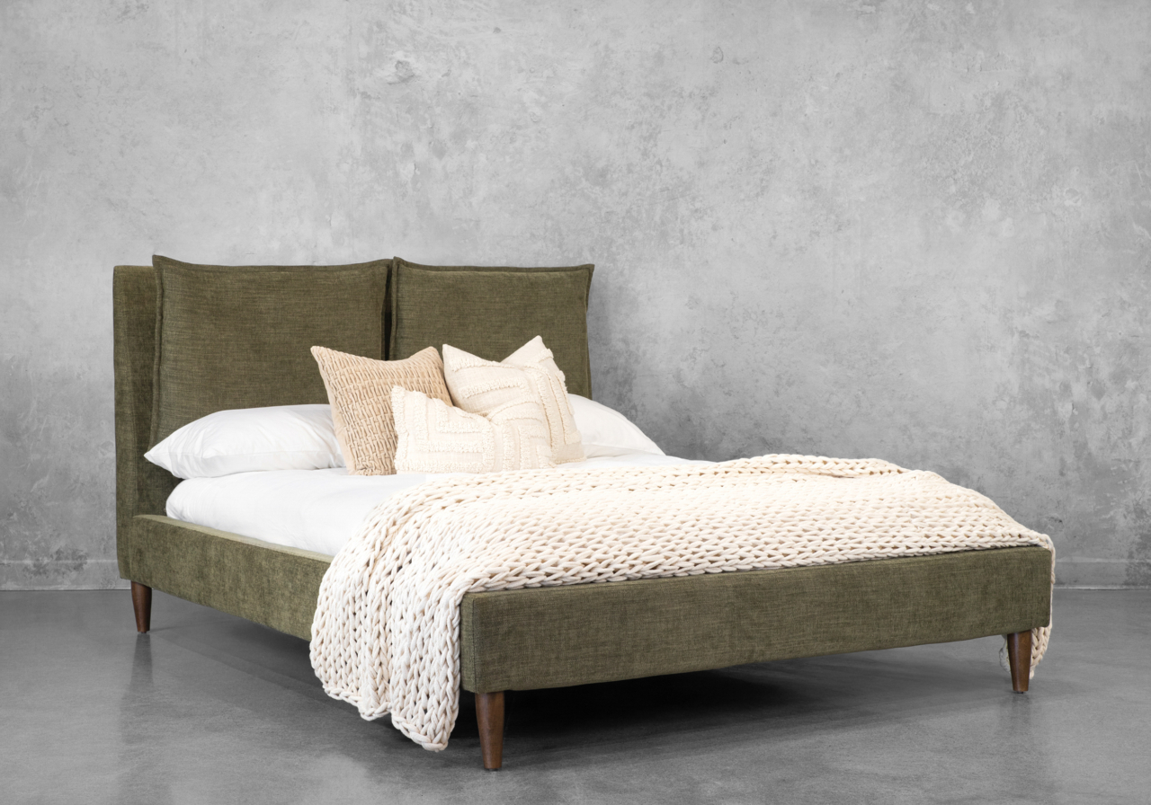 Sabine Fabric Queen Bed - Angle