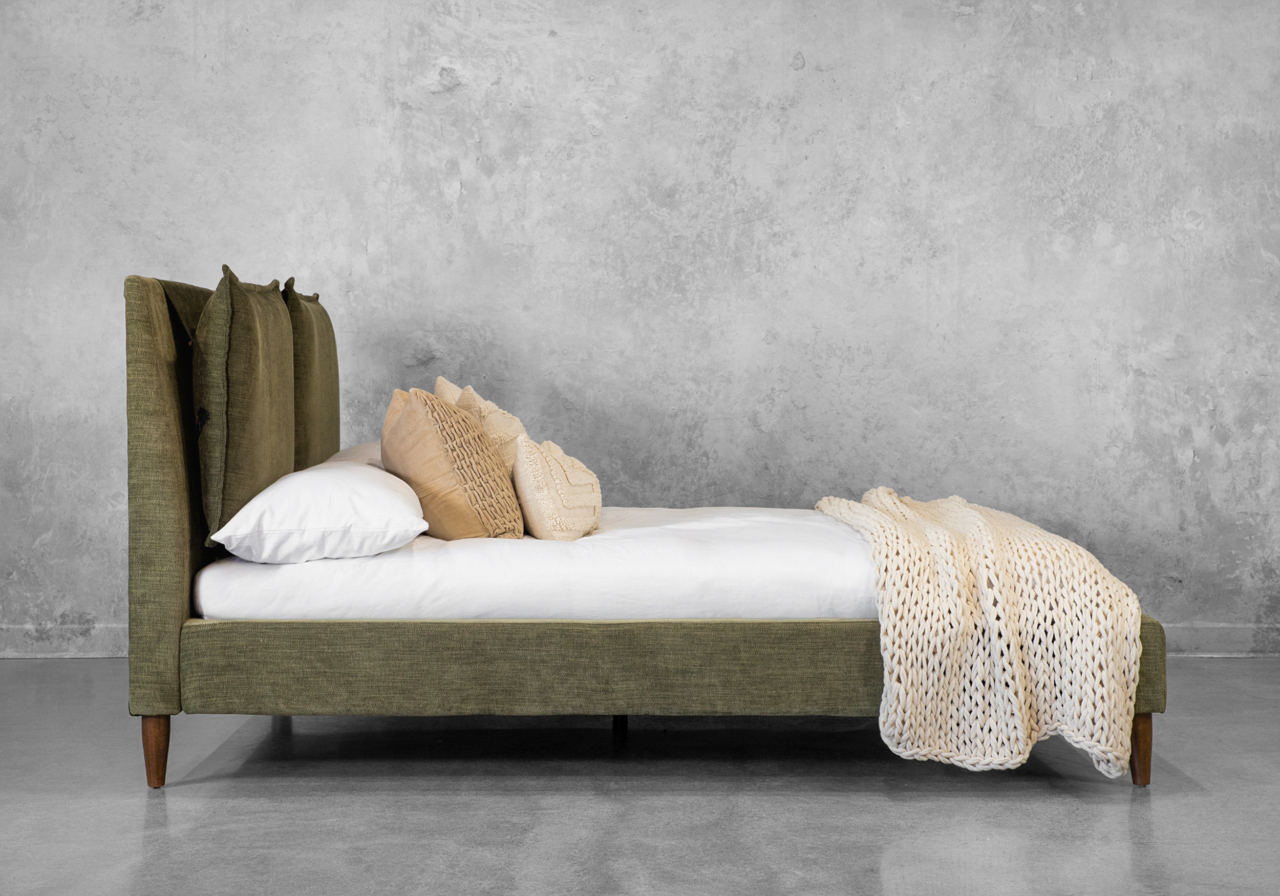 Sabine Fabric Queen Bed - Side