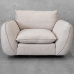 Archie Upholstered Swivel Chair in Ginger