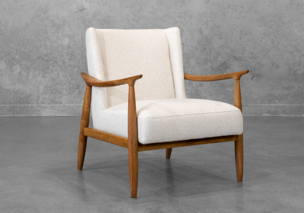 Clifton Chair in Lila Linen - Angle