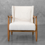 Clifton Fabric Accent Chair in Lila Linen