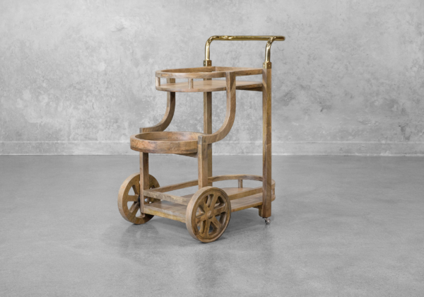Dayal Trolley Table - Angle
